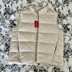 NWT Guess Cream Beige Puffer Vest